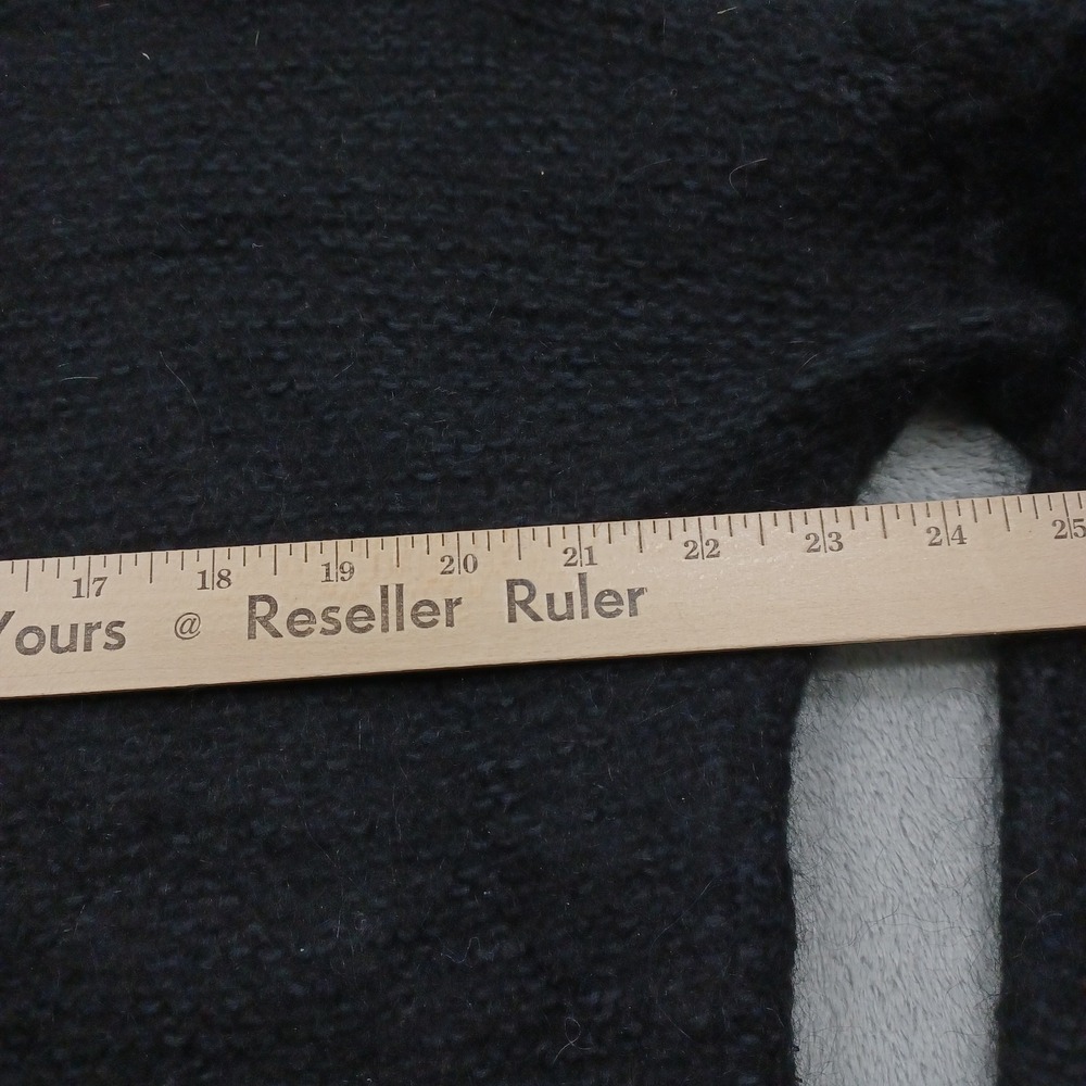 Free People Sweater Womens Large Black V Neck Alpaca Blend Pullover Preppy - Picture 8 of 8